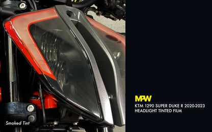 Premium Headlight Tinted Film for KTM 1290 Super Duke R (2020–2023) - MotoProWorks
