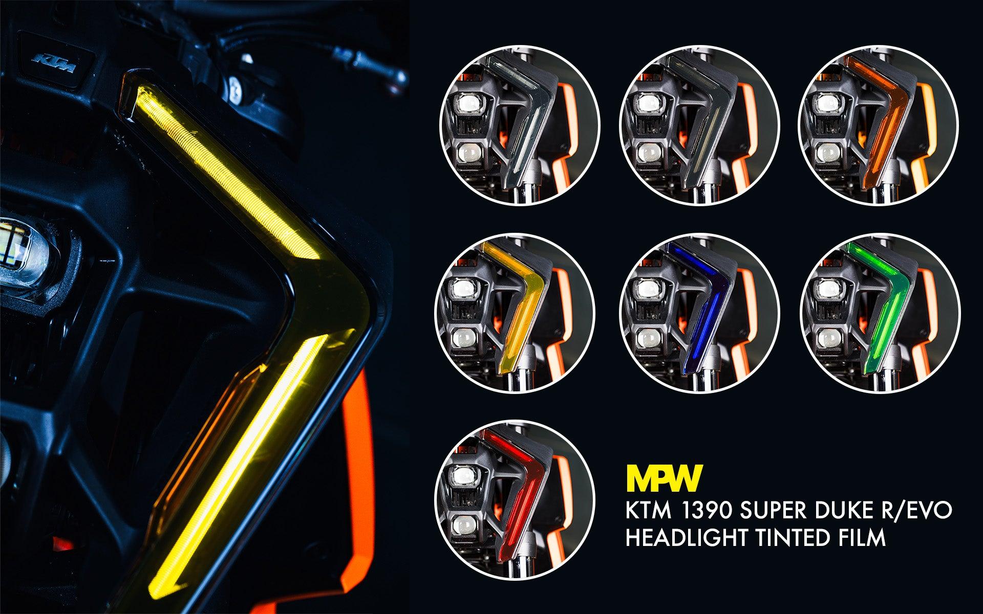 Premium Headlight Tinted Film for KTM 1390 Super Duke R/Evo - MotoProWorks