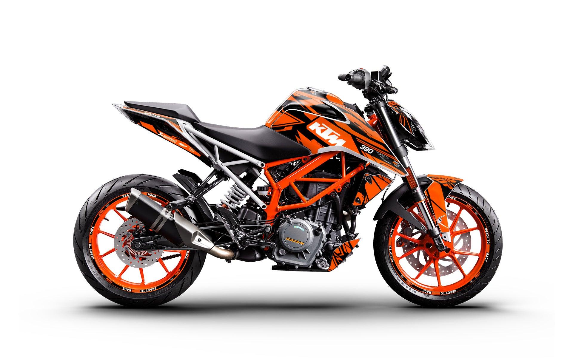 KTM 125 Duke 2011-2023 GRAPHICS - "Pulse" (Black/Orange) - MotoProWorks