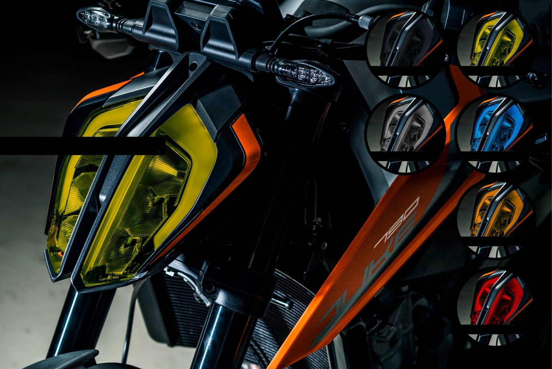 Premium Headlight Tinted Film for KTM 790/890 Duke - MotoProWorks