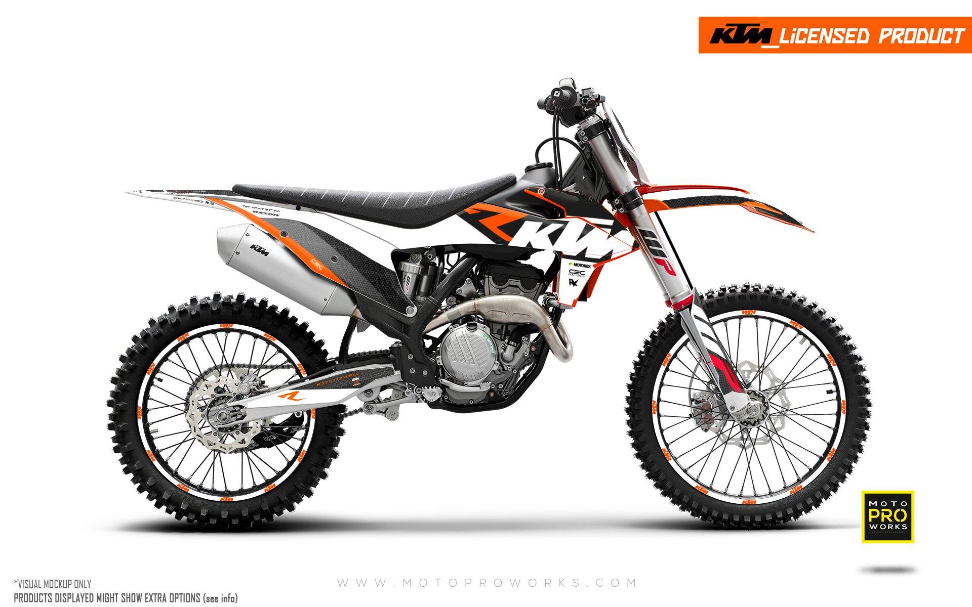 KTM XC / XC-F / XC-W GRAPHICS - "RR-Tech" (White) - MotoProWorks