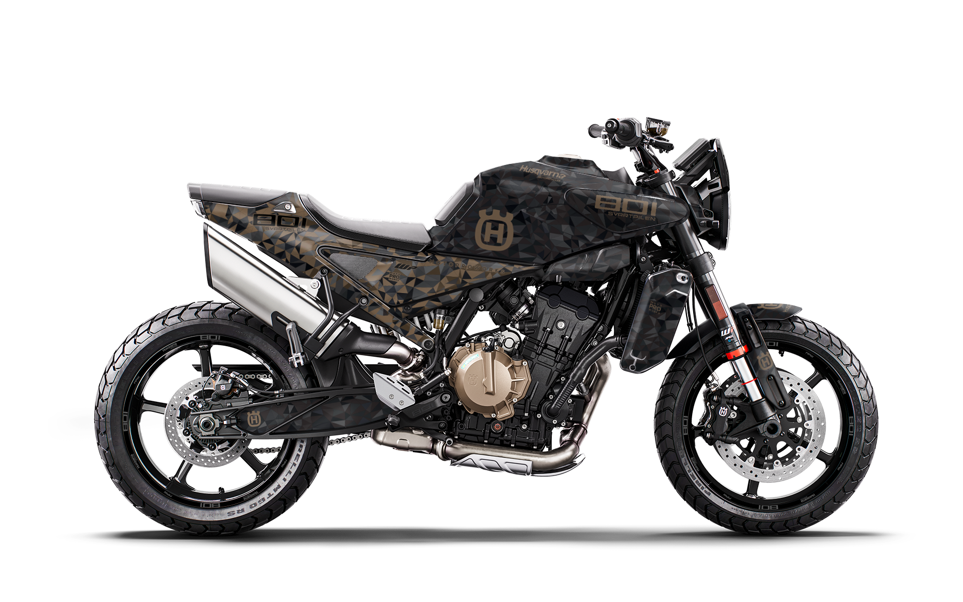 Husqvarna 801 Svartpilen GRAPHICS - "Polyatomic" (Storm) - MotoProWorks