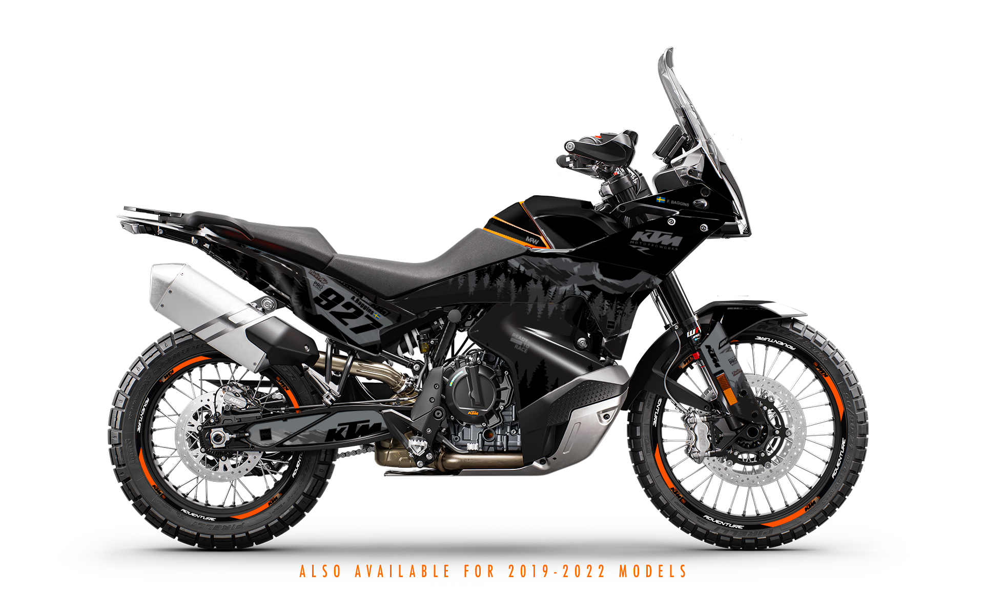 KTM 790/890 Adventure R/S GRAPHICS - "Abisko" (Black) - MotoProWorks