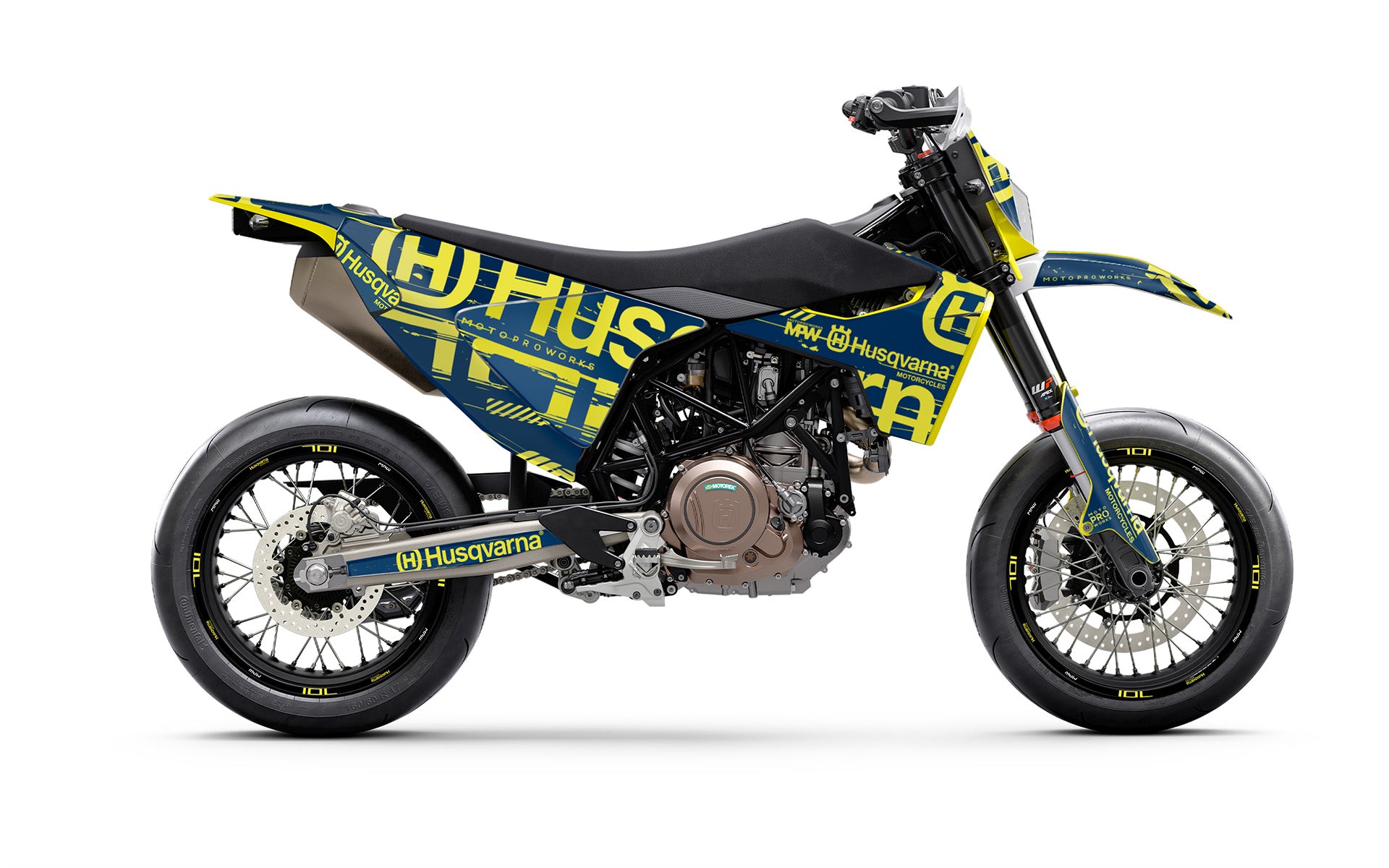 Husqvarna 701 Enduro GRAPHICS - "Disruptor" (Blue) - MotoProWorks