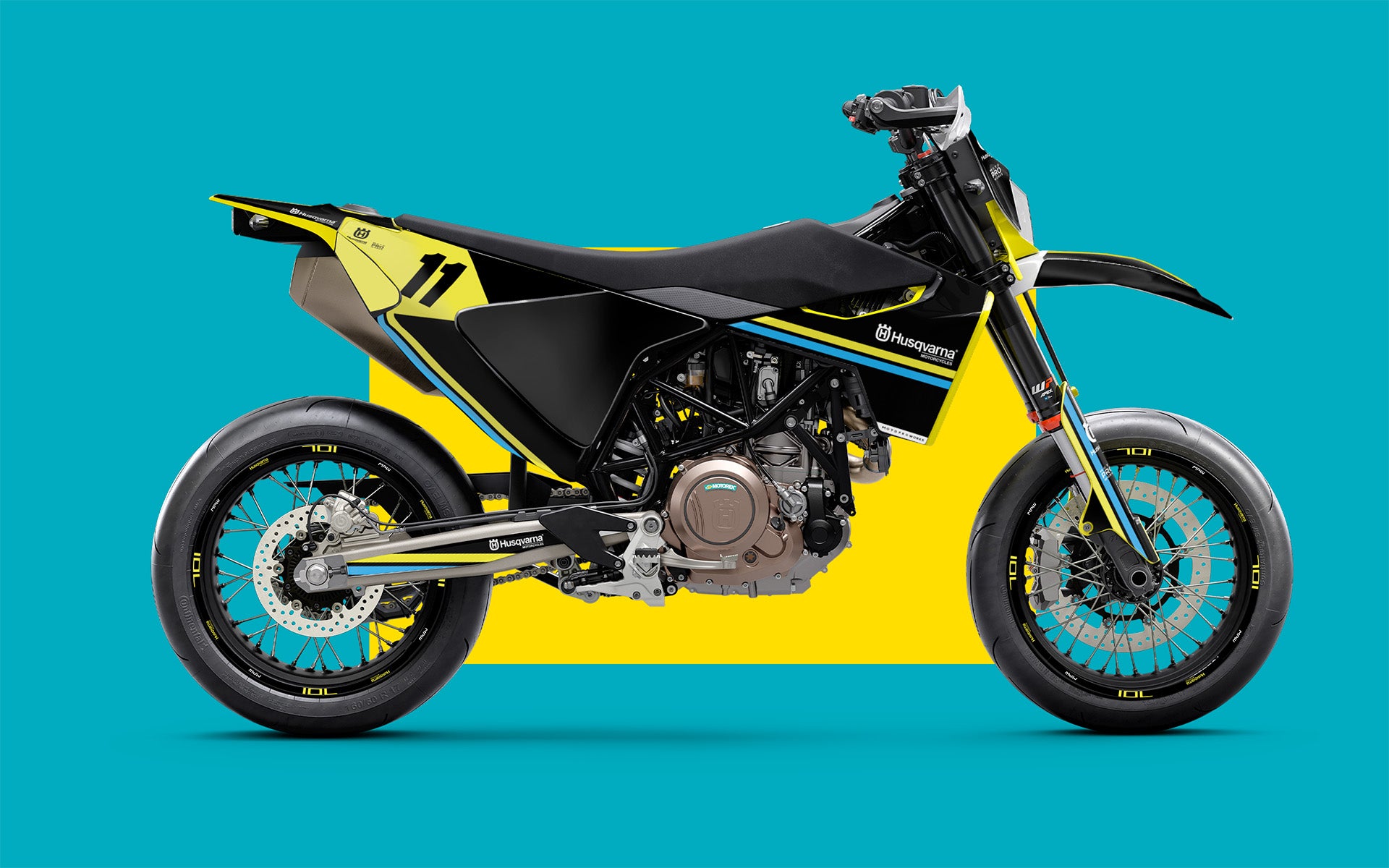 Husqvarna 701 GRAPHICS - "Duoline" (Black) - MotoProWorks