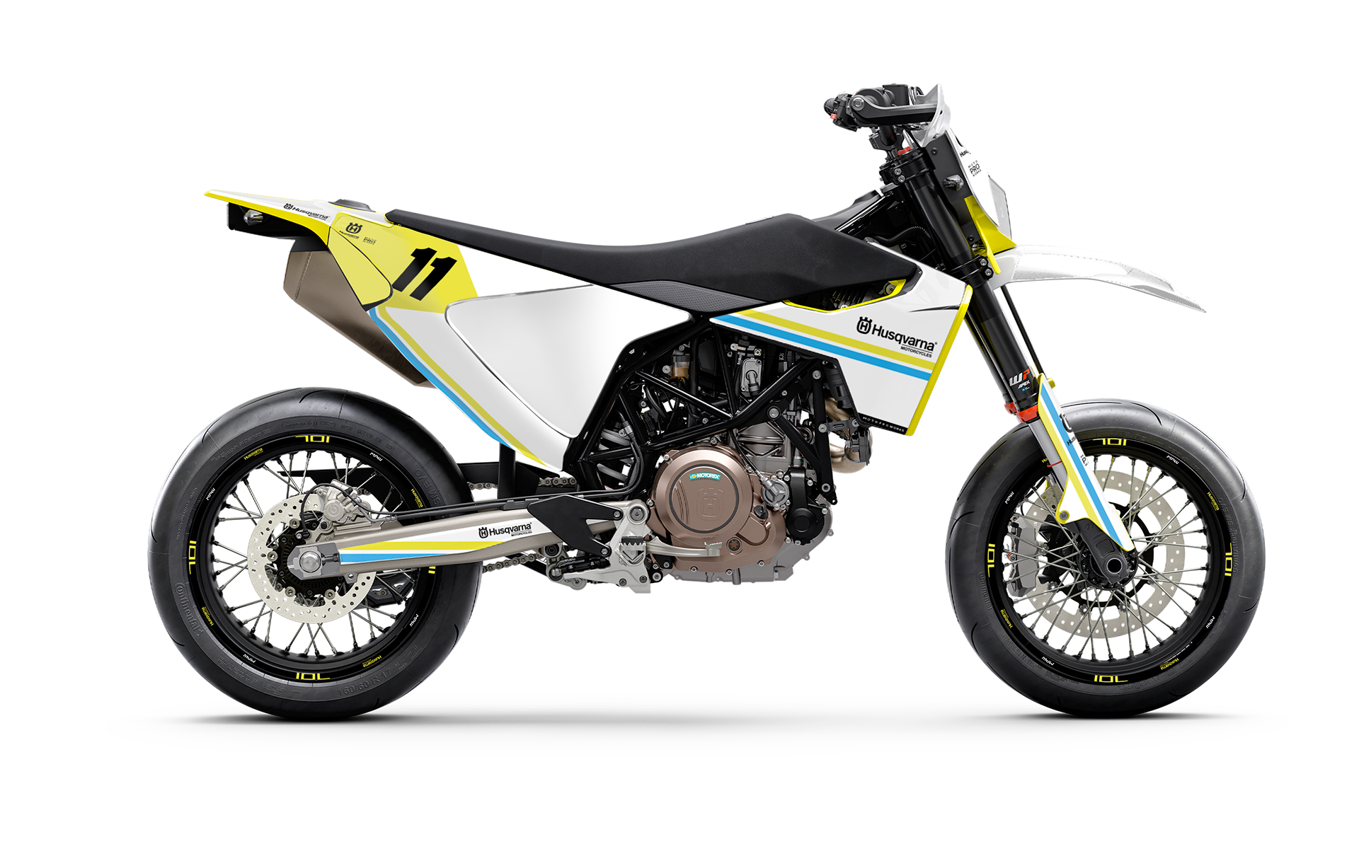 Husqvarna 701 Enduro GRAPHICS - "Duoline" (White) - MotoProWorks