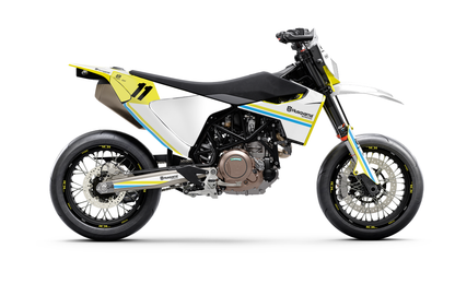 Husqvarna 701 Enduro GRAPHICS - "Duoline" (White) - MotoProWorks