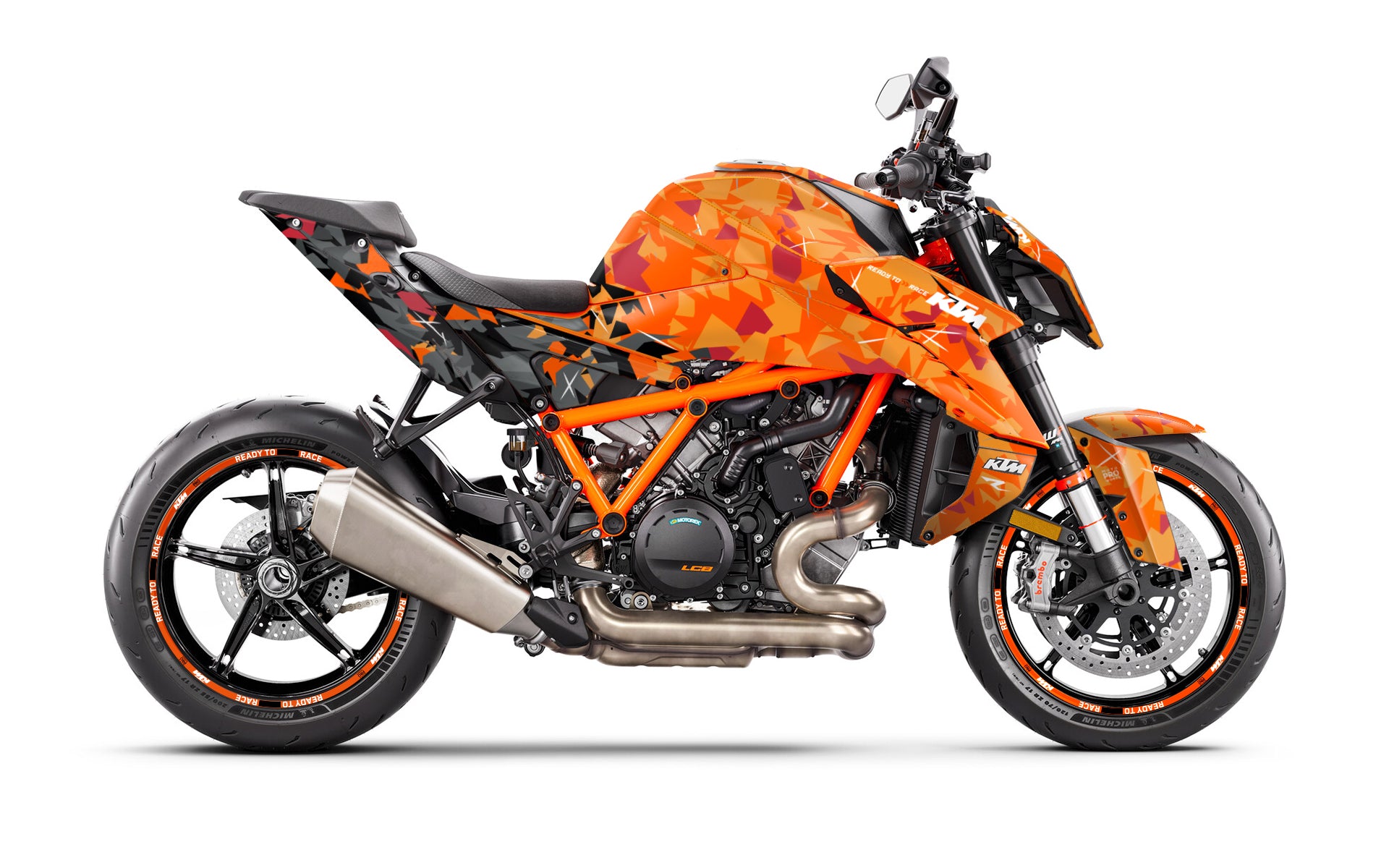 KTM 1390 Super Duke R/Evo GRAPHICS - "Flake" (Orange/Black) - MotoProWorks