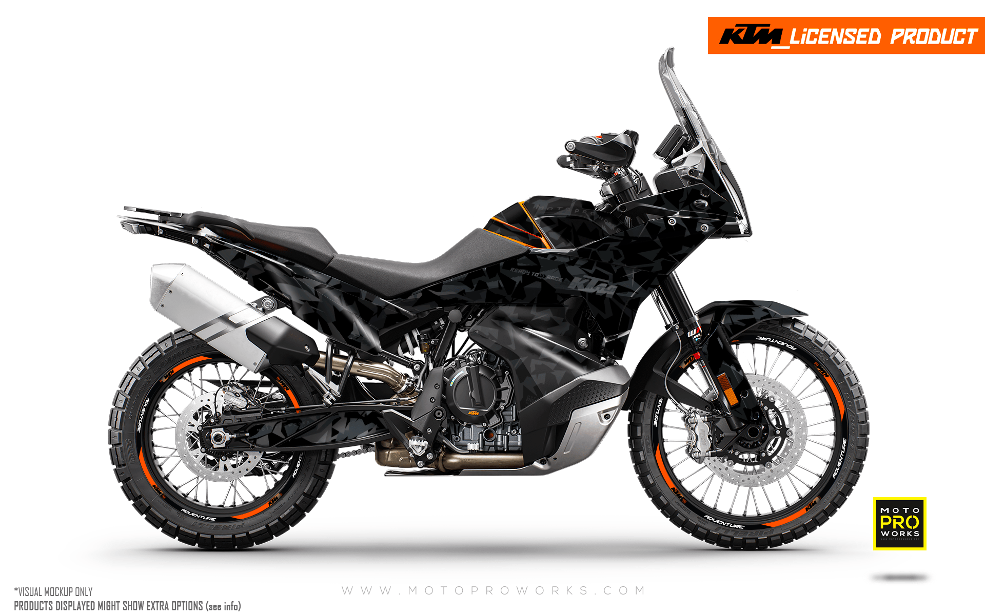 KTM 790/890 Adventure R/S 2023 GRAPHICS - "Flake" (Stealth) - MotoProWorks
