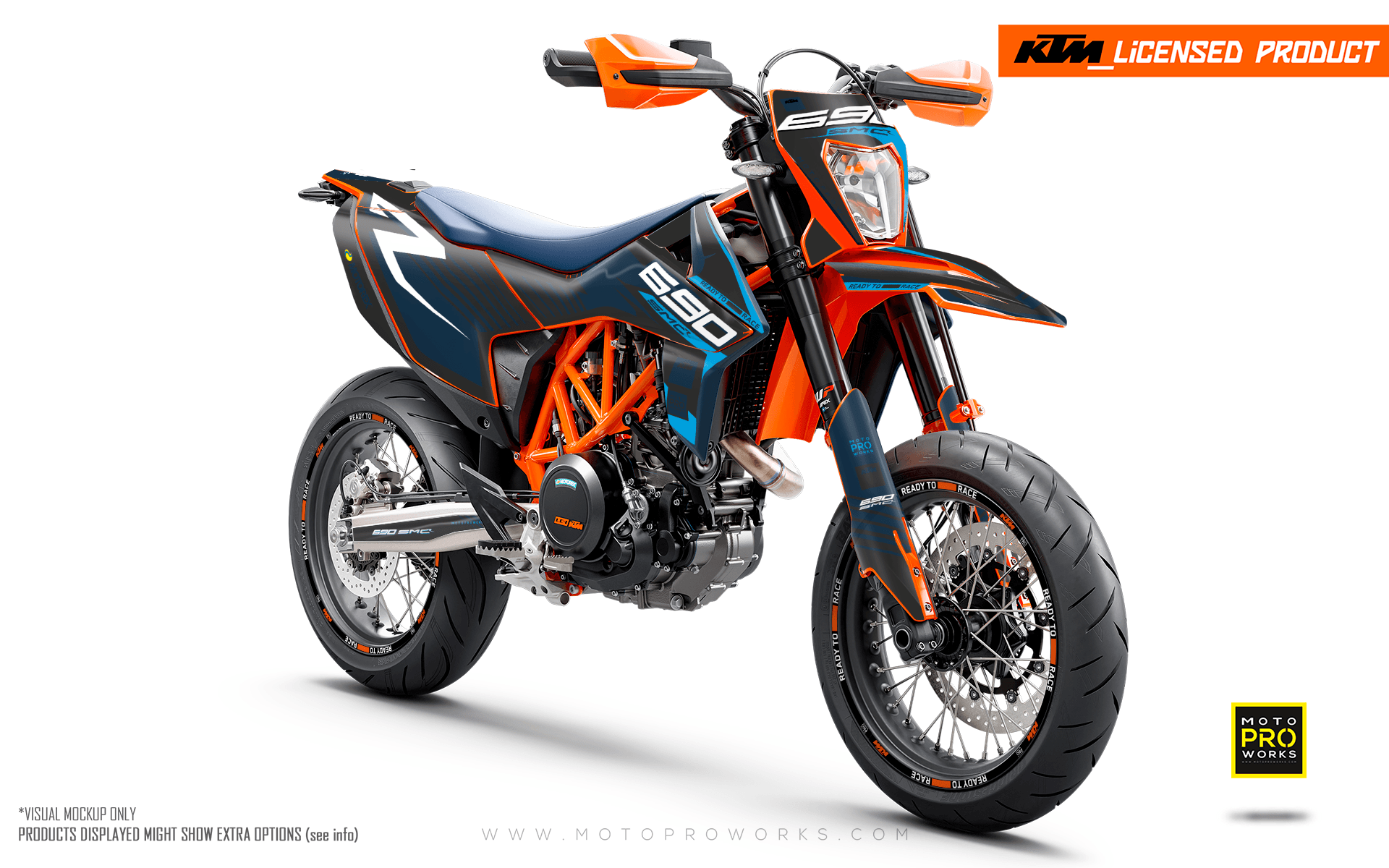 KTM 690 Enduro GRAPHICS - "Fuel" (Blue/Dark Grey) - MotoProWorks