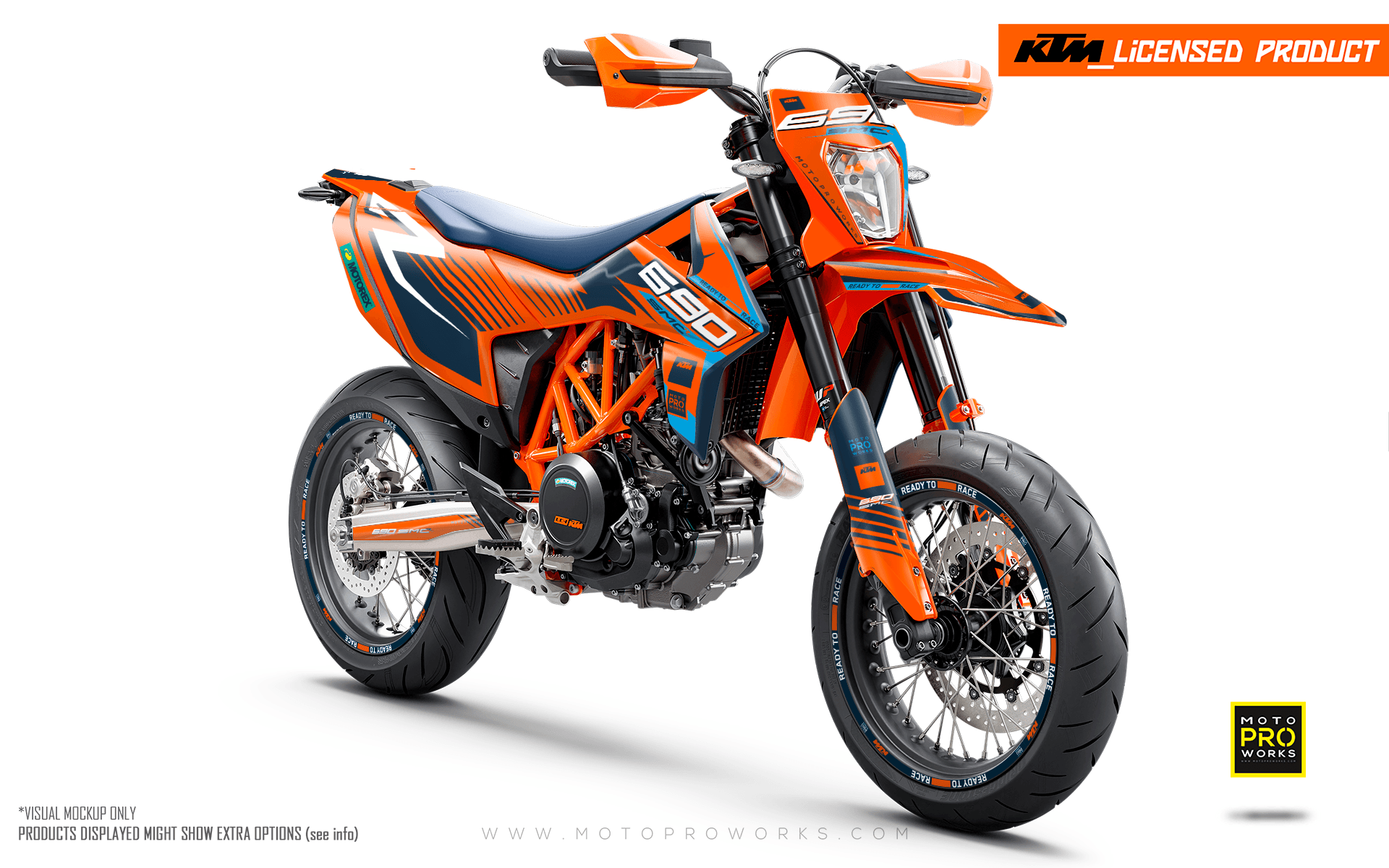 KTM 690 Enduro GRAPHICS - "Fuel" (Orange/Blue) - MotoProWorks