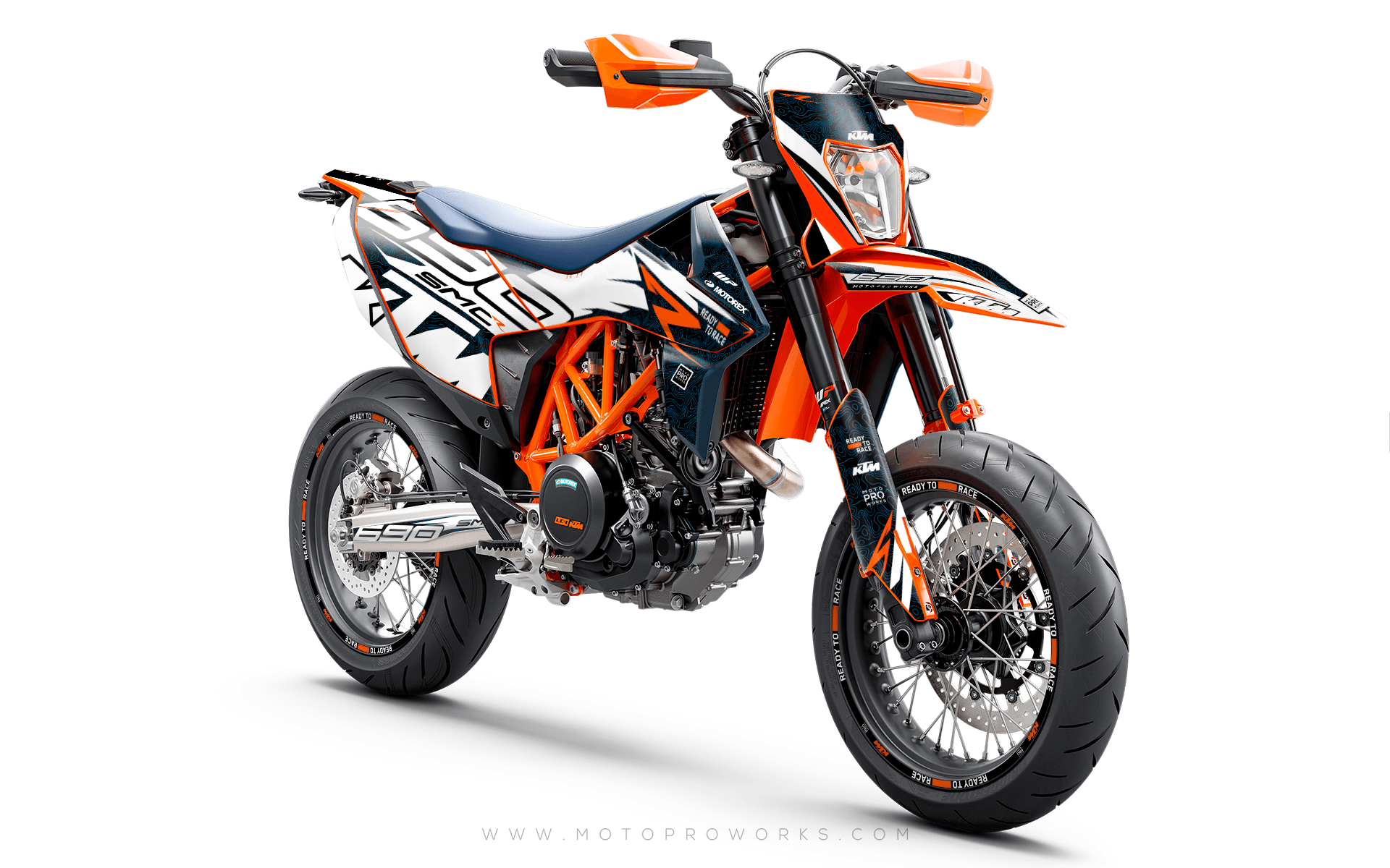 KTM 690 Enduro GRAPHICS - "Quickshift" (Black/Pattern) - MotoProWorks
