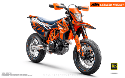 KTM 690 Enduro GRAPHICS - "Quickshift" (Orange/Blue/White) - MotoProWorks