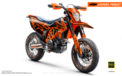 KTM 690 Enduro GRAPHICS - "Quickshift" (Orange/Pattern) - MotoProWorks