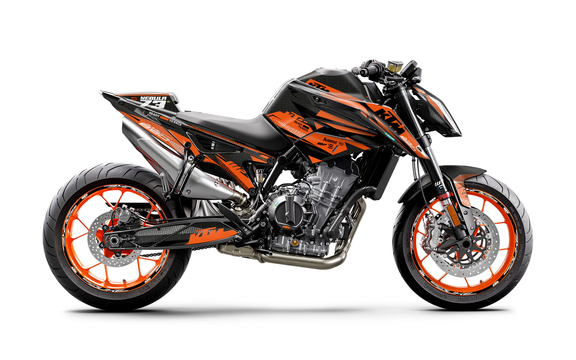 KTM 790/890 Duke GRAPHICS - "Nebula" (Orange) - MotoProWorks