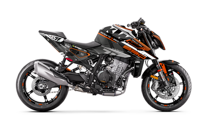 KTM 990 Duke GRAPHICS - "Rasorblade" (Black/Orange) - MotoProWorks