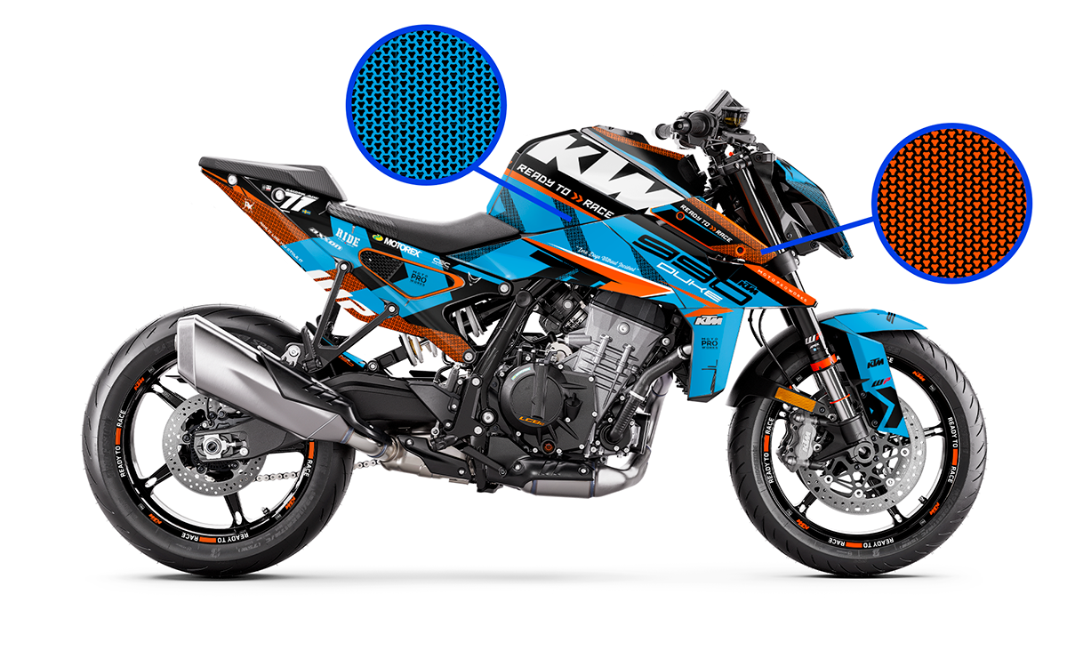 KTM 990 Duke GRAPHICS - "Rasorblade" (Blue) - MotoProWorks