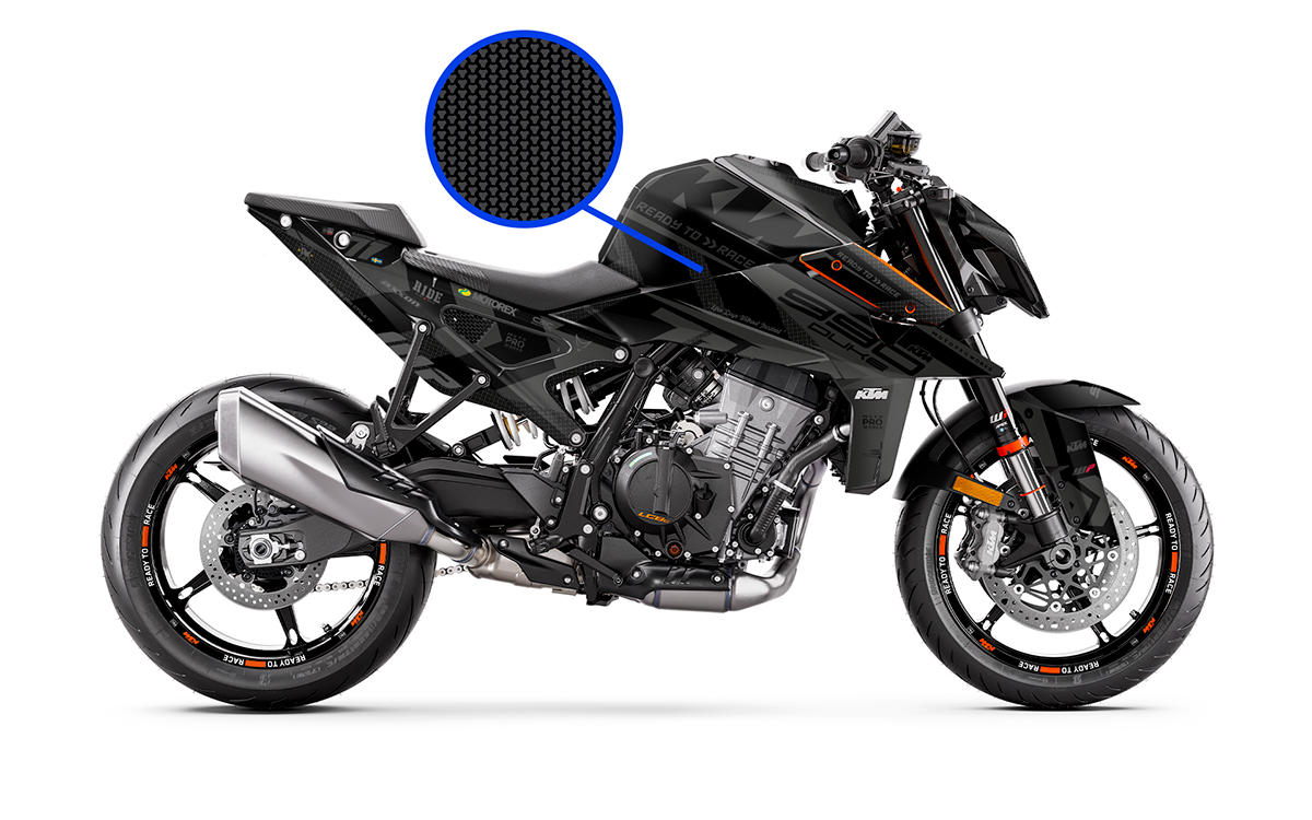KTM 990 Duke GRAPHICS - "Rasorblade" (Stealth) - MotoProWorks