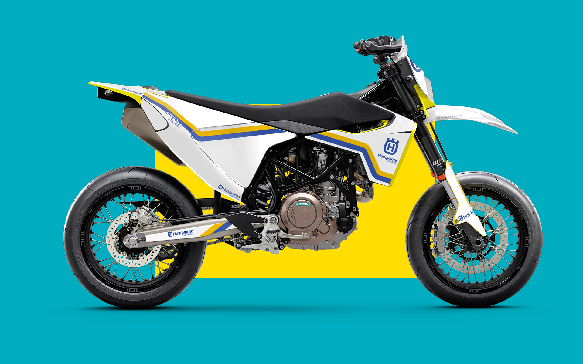 Husqvarna 701 Enduro GRAPHICS - "Regal" (White) - MotoProWorks