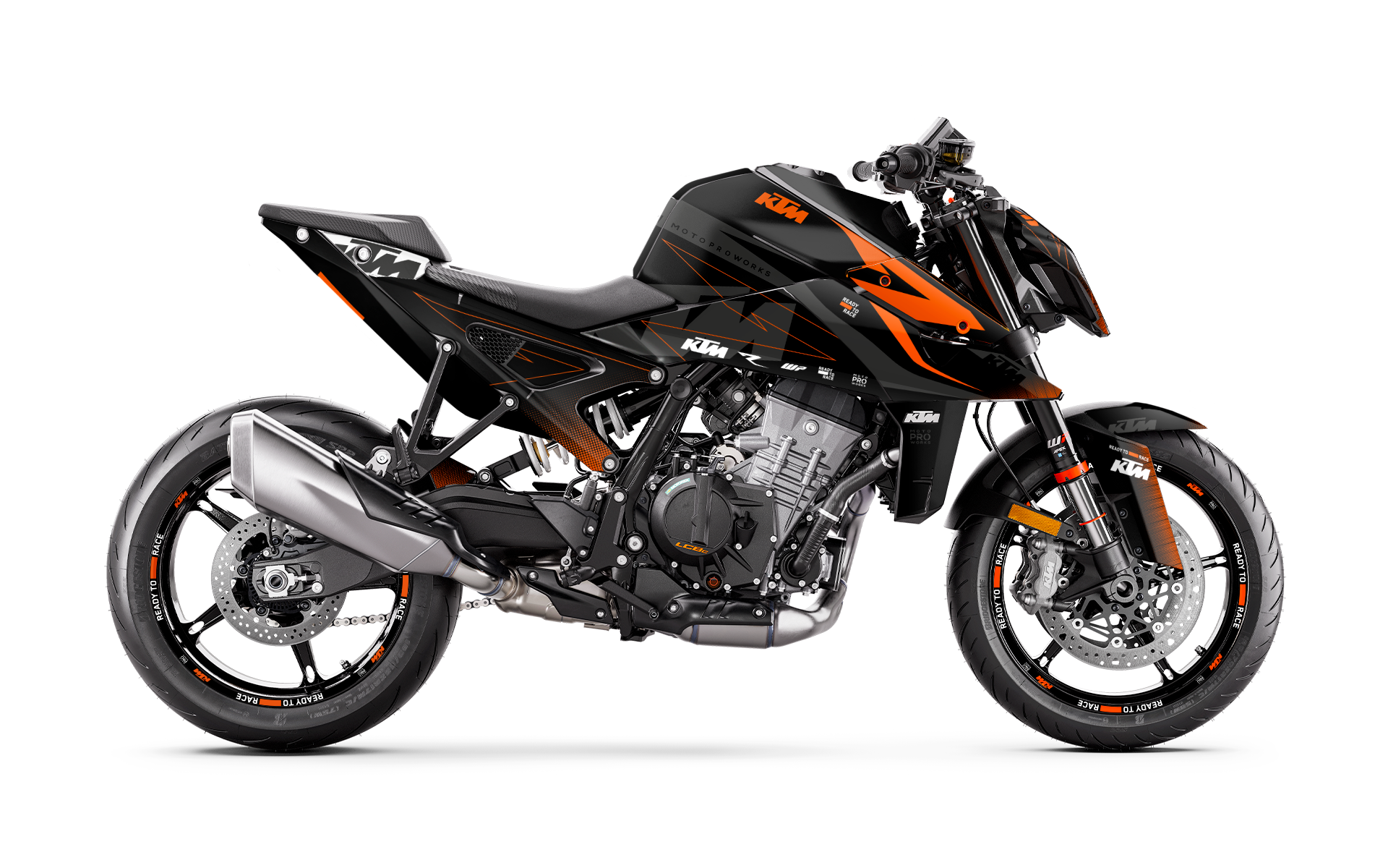 KTM 990 Duke GRAPHICS - "Revel" (Black) - MotoProWorks