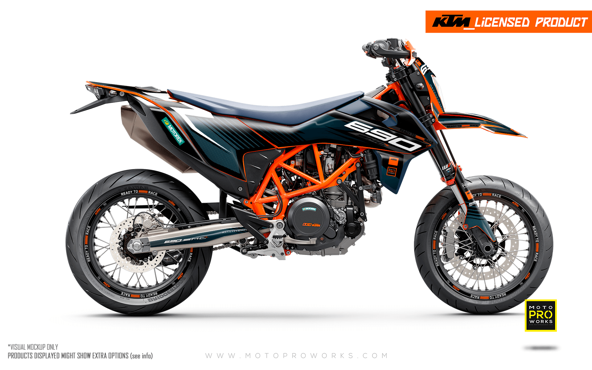 KTM 690 Enduro GRAPHICS - "Fuel" (Orange/Blue) - MotoProWorks