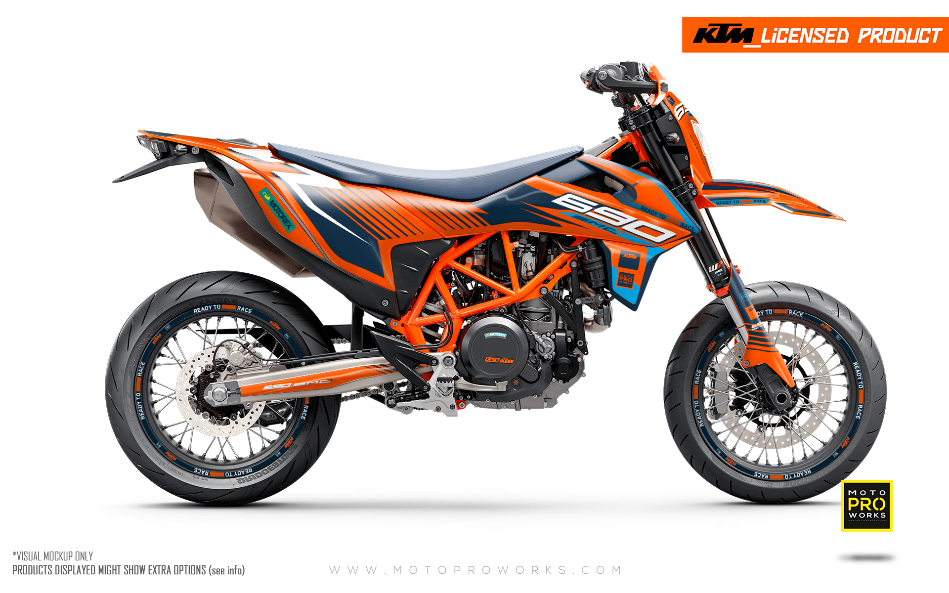 KTM 690 Enduro GRAPHICS - "Fuel" (Orange/Blue) - MotoProWorks
