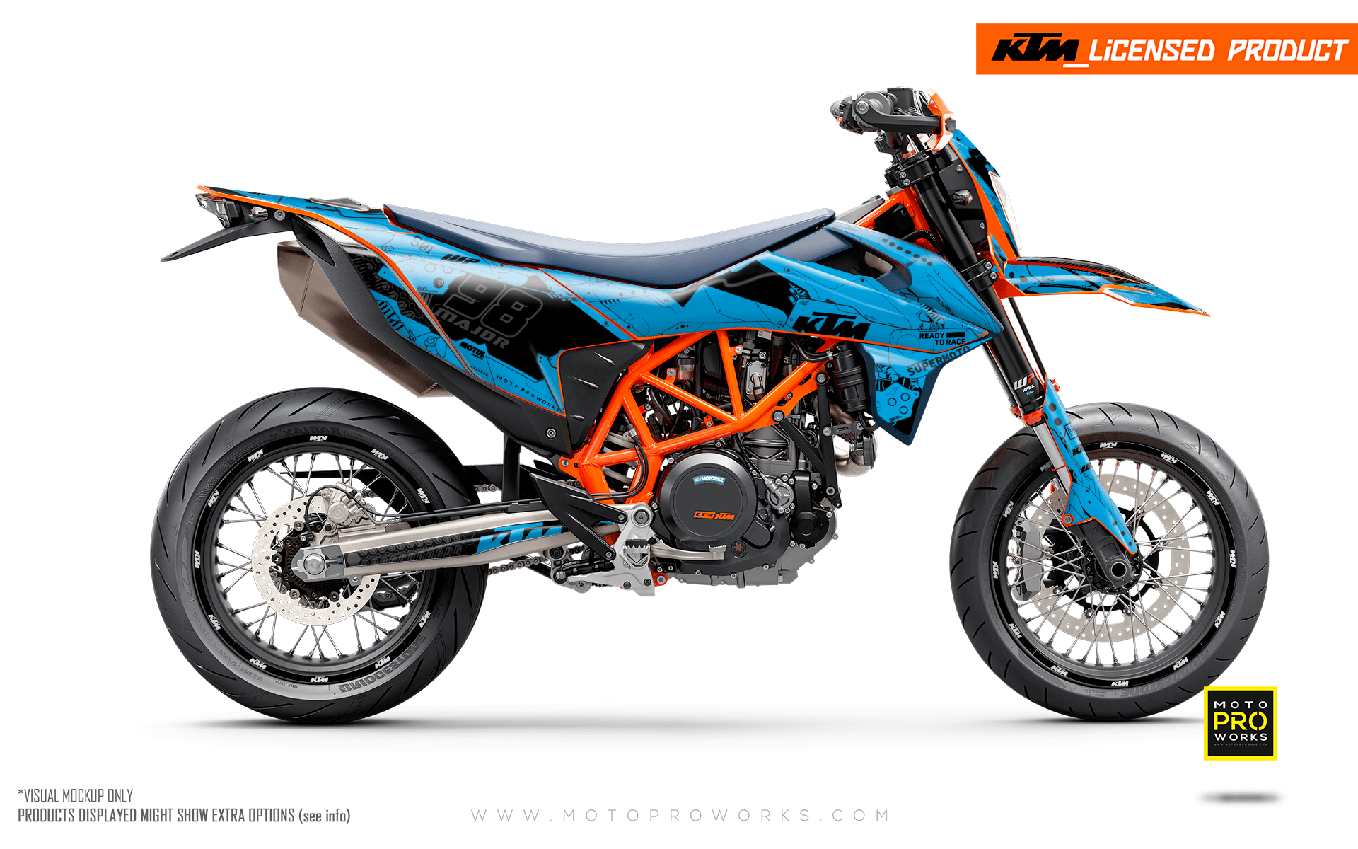 KTM 690 Enduro GRAPHICS - "Armatech" (Light Blue) - MotoProWorks