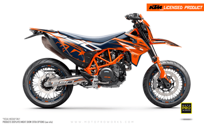 KTM 690 Enduro GRAPHICS - "Quickshift" (Orange/Blue/White) - MotoProWorks