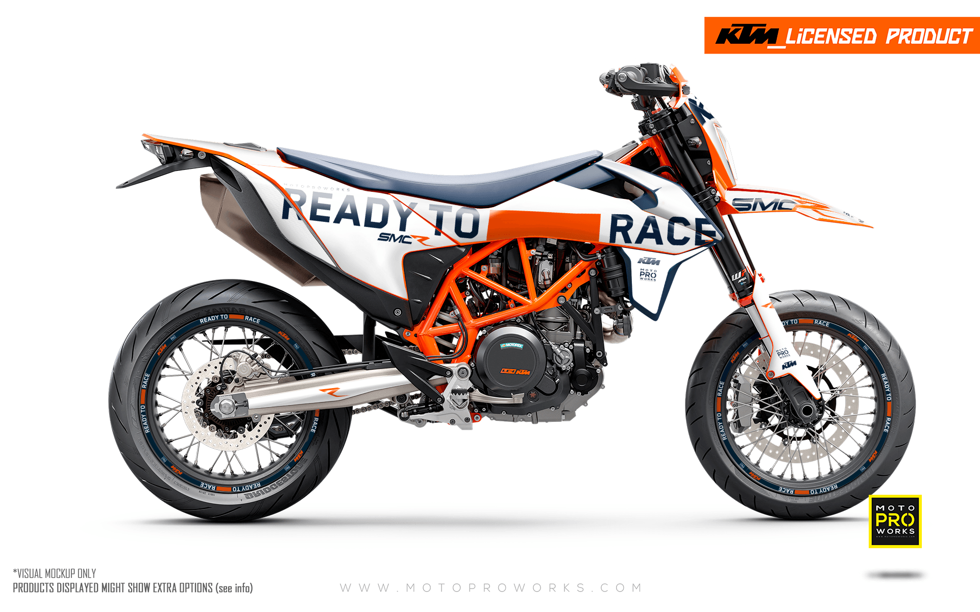 KTM 690 Enduro GRAPHICS - "Ready To Race 2.0" (White) - MotoProWorks