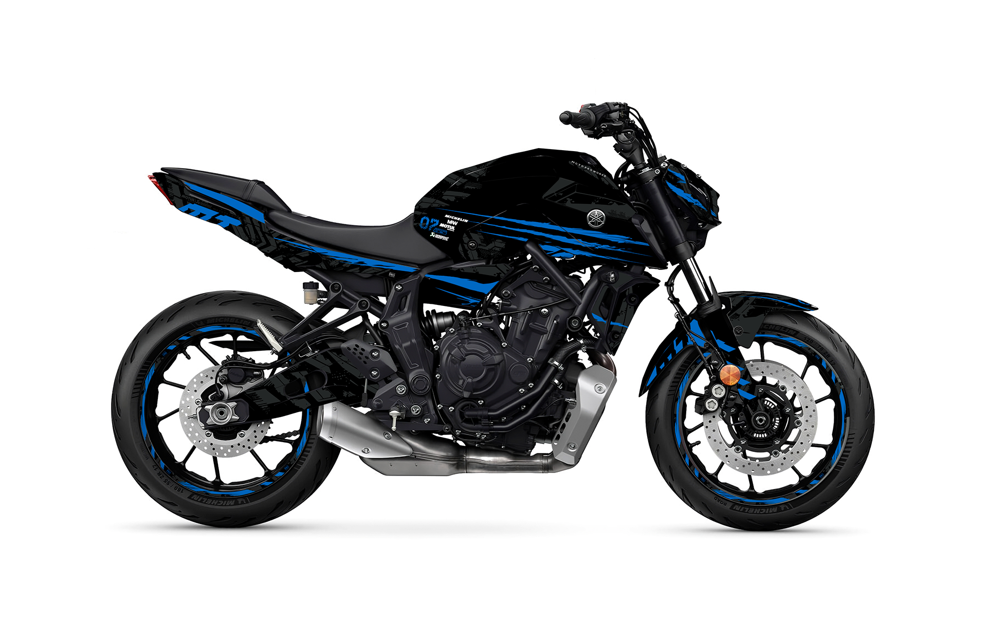 Yamaha MT-07 Graphics - "Venom" (Blue) - MotoProWorks