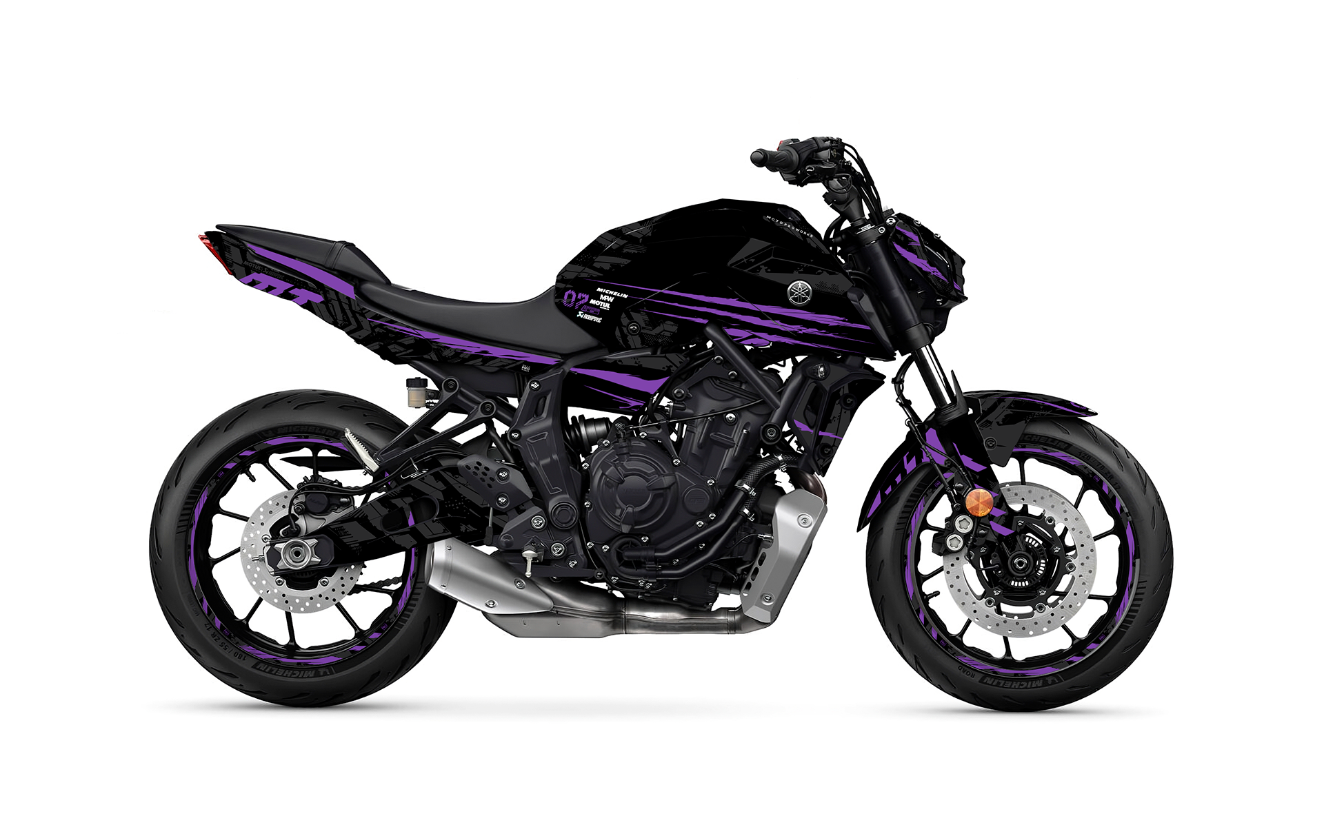 Yamaha MT-07 Graphics - "Venom" (Purple) - MotoProWorks