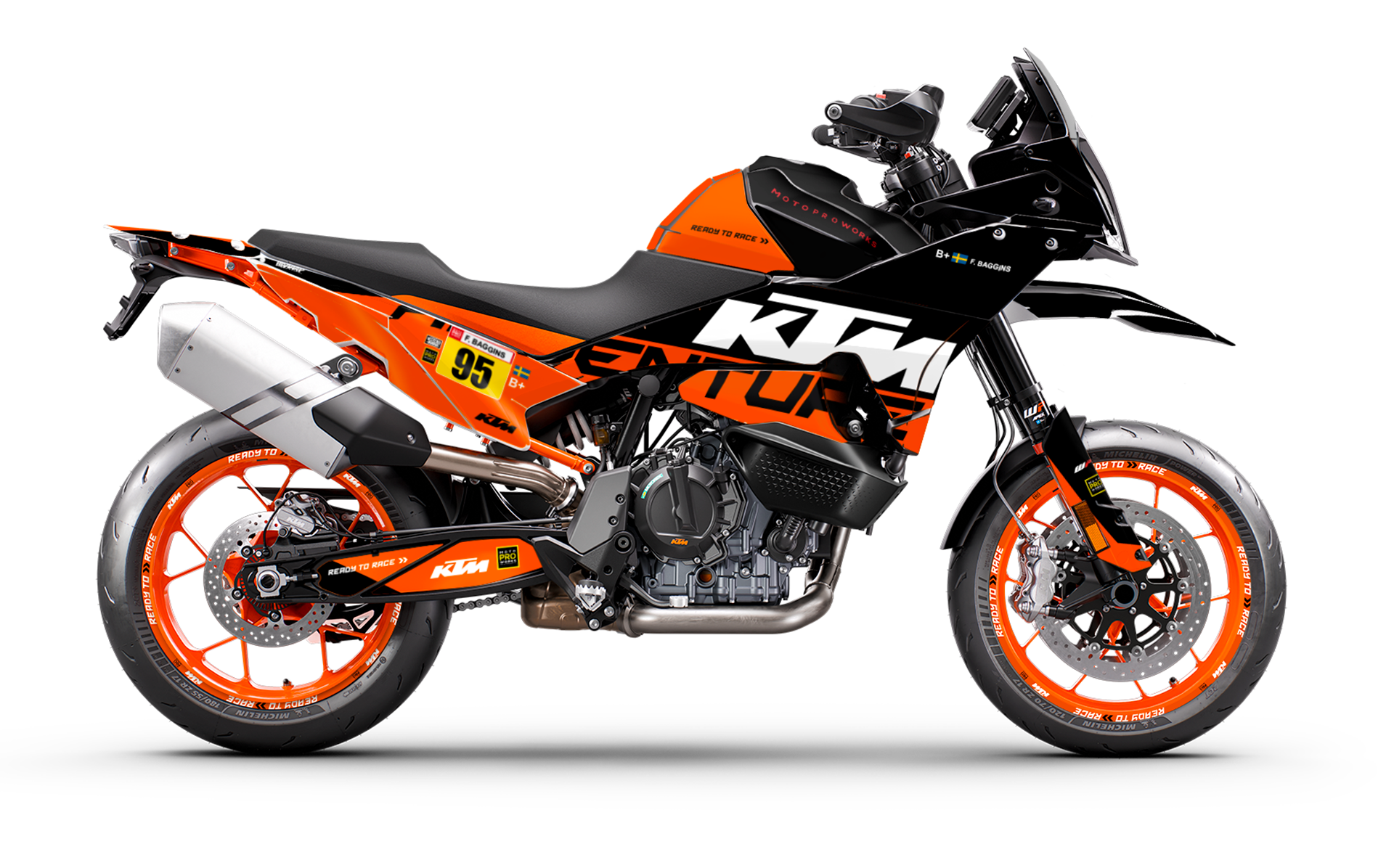 KTM 890 SMT GRAPHICS - "Waypointer" (Midnight) - MotoProWorks