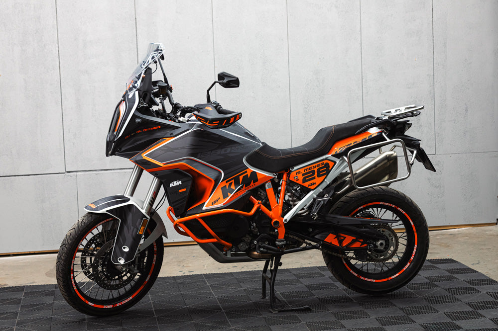 KTM 1290 Super Adventure GRAPHICS - "Fragment" (Black/Orange) - MotoProWorks