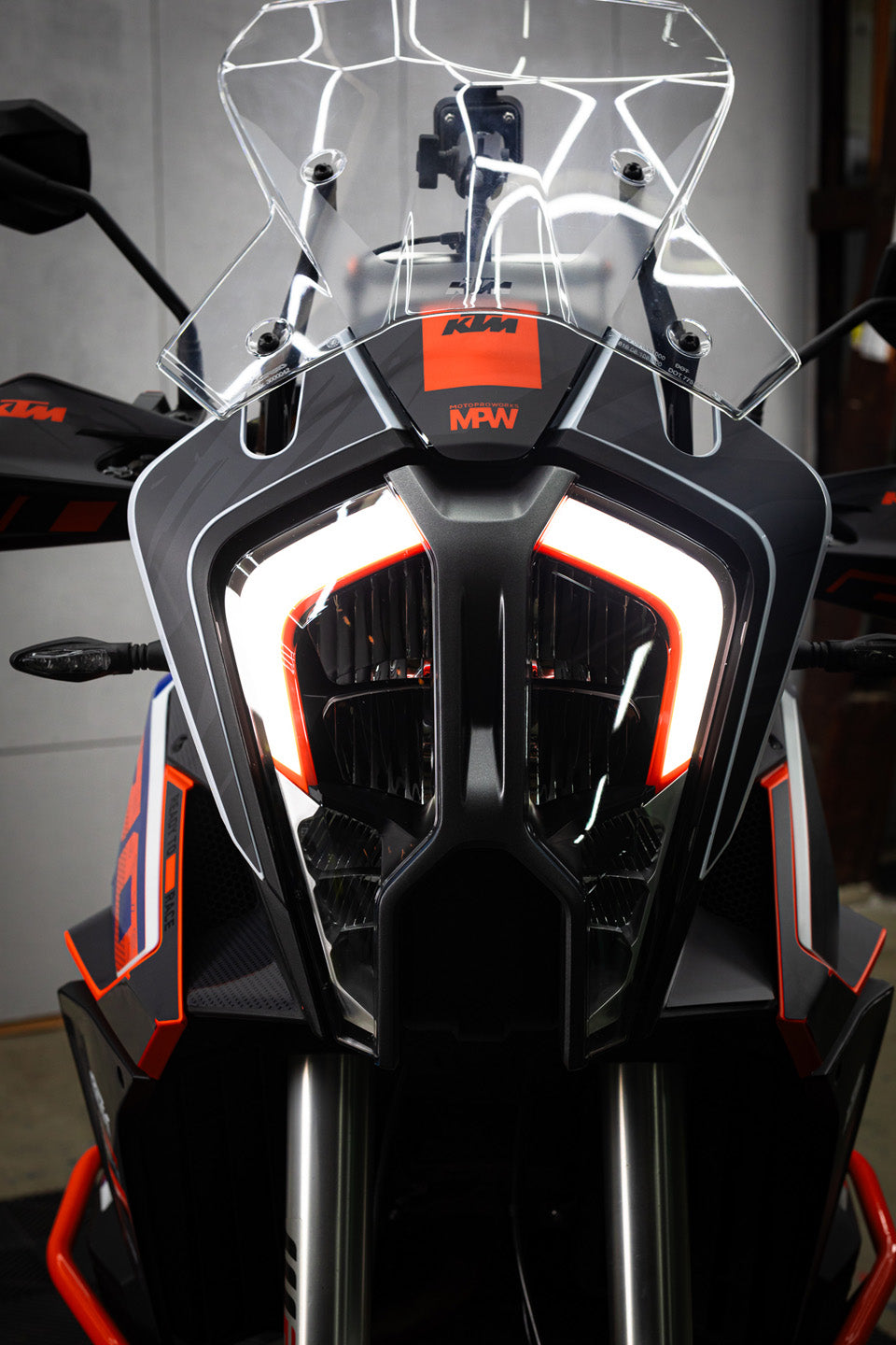 KTM 1290 Super Adventure GRAPHICS - "Fragment" (Black/Orange) - MotoProWorks