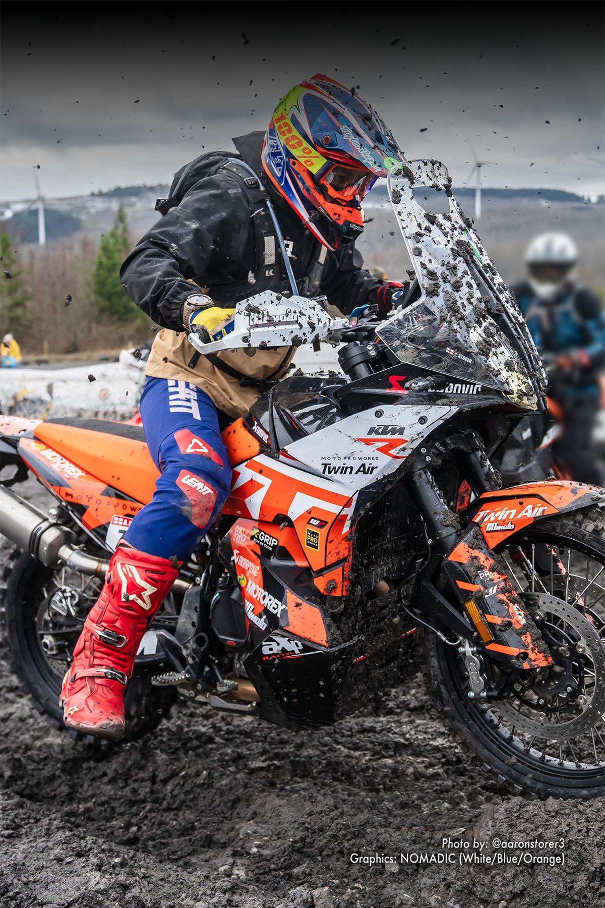 KTM 790/890 Adventure R/S GRAPHICS - "Nomadic" (White/Blue/Orange) - MotoProWorks