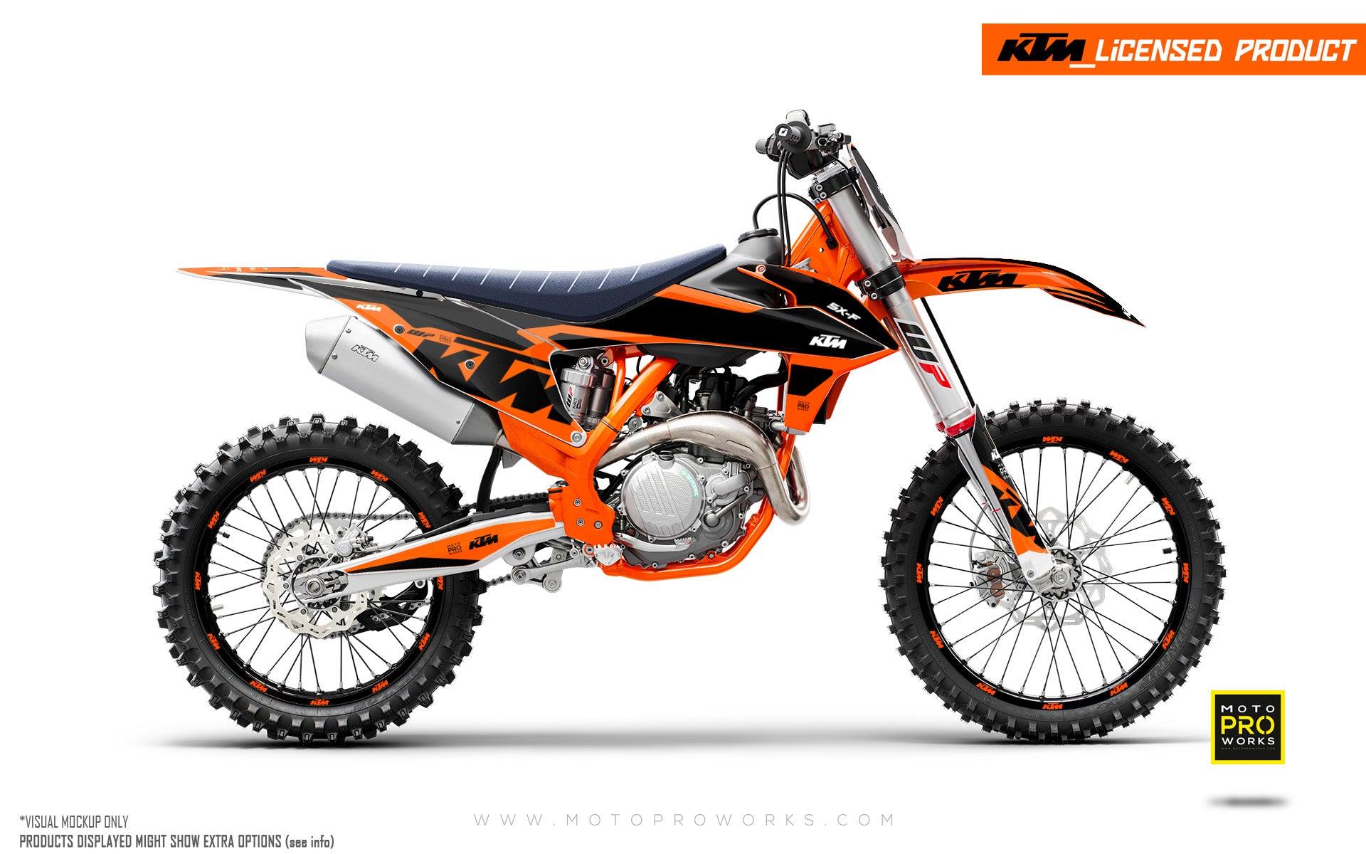KTM XC / XC-F / XC-W GRAPHICS - "Mounty" (Black/Orange) - MotoProWorks