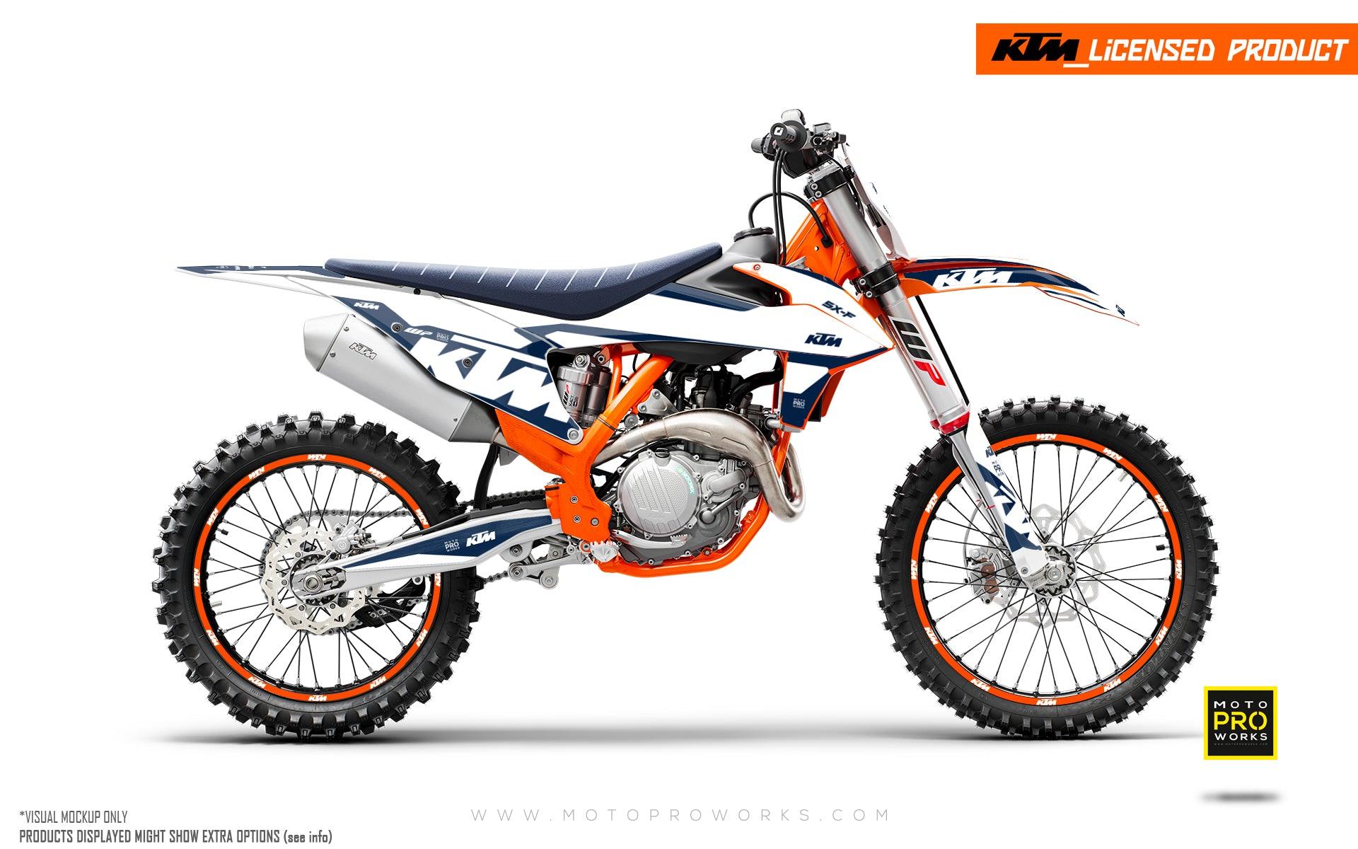 KTM SX / SX-F GRAPHICS - "Mounty" (Blue/White) - MotoProWorks