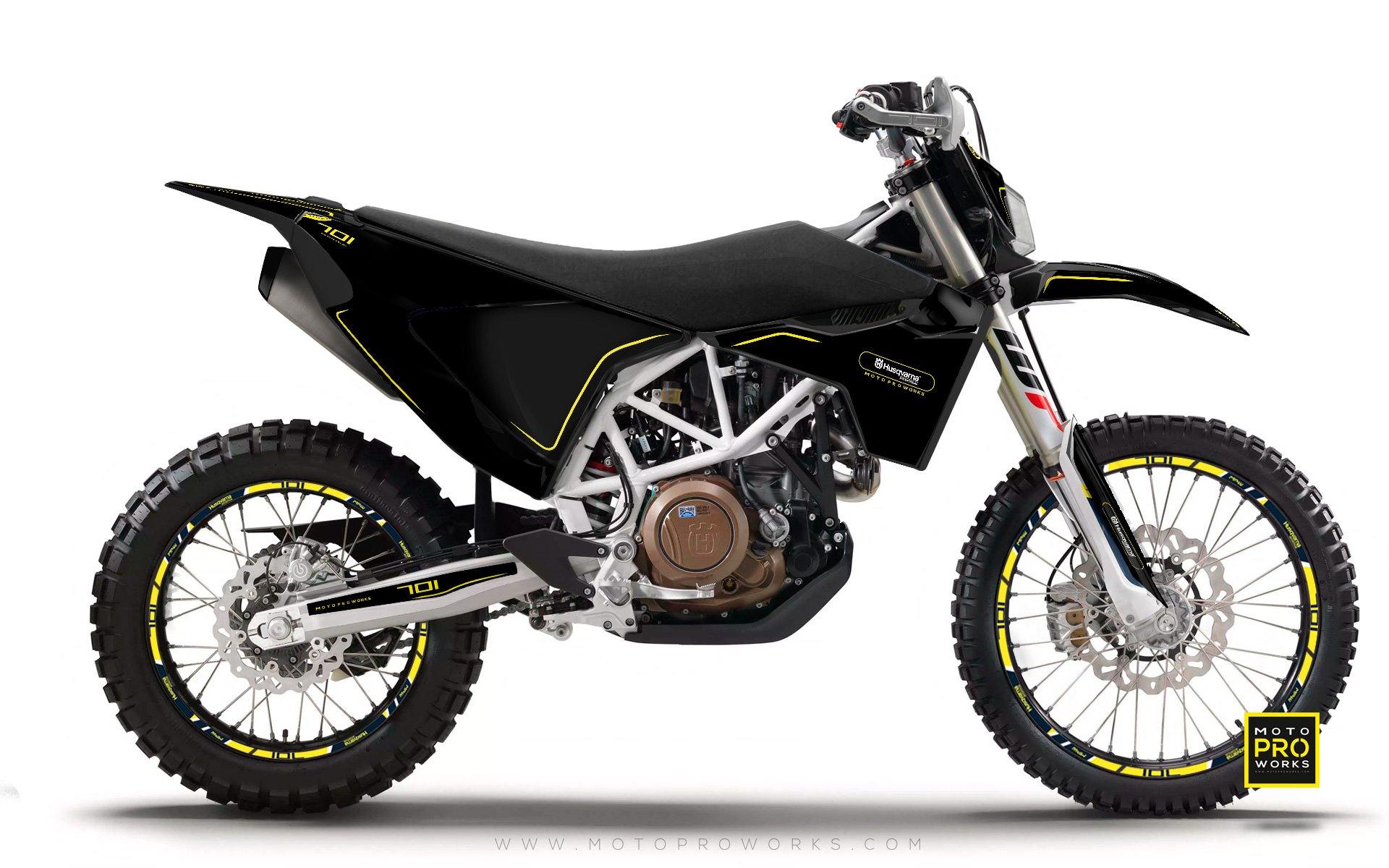 Husqvarna 701 Enduro Graphics - "ARROW" (Black) - MotoProWorks