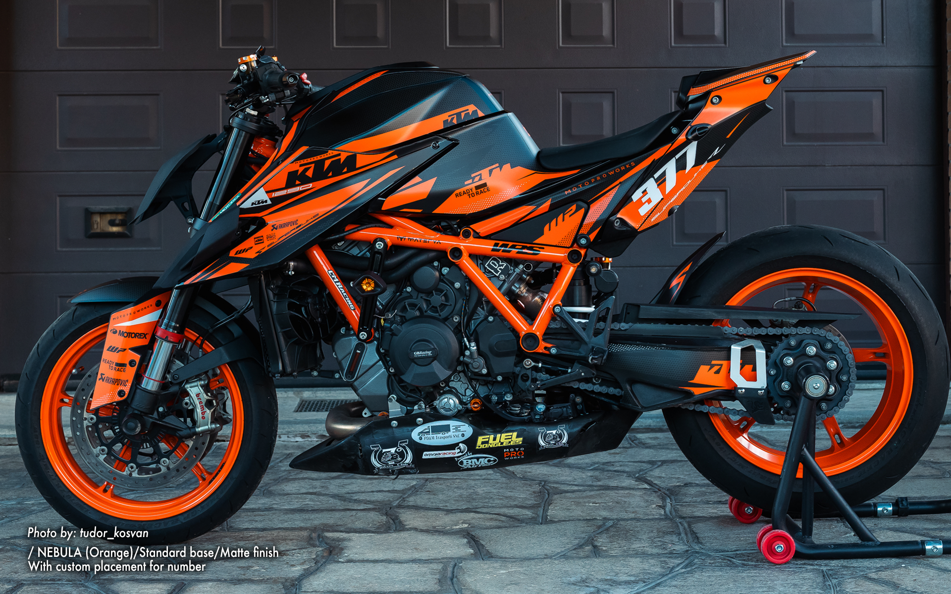 KTM 1290 Super Duke R GRAPHICS - "Nebula" (Orange) - MotoProWorks