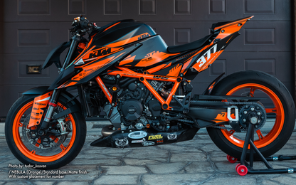 KTM 1290 Super Duke R GRAPHICS - "Nebula" (Orange) - MotoProWorks