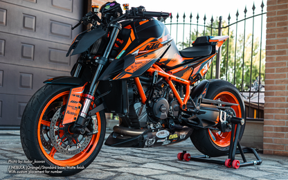 KTM 1290 Super Duke R GRAPHICS - "Nebula" (Orange) - MotoProWorks
