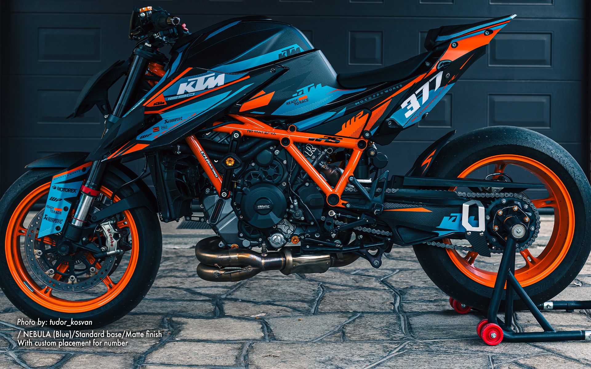 KTM 1290 Super Duke R GRAPHICS - "Nebula" (Blue) - MotoProWorks