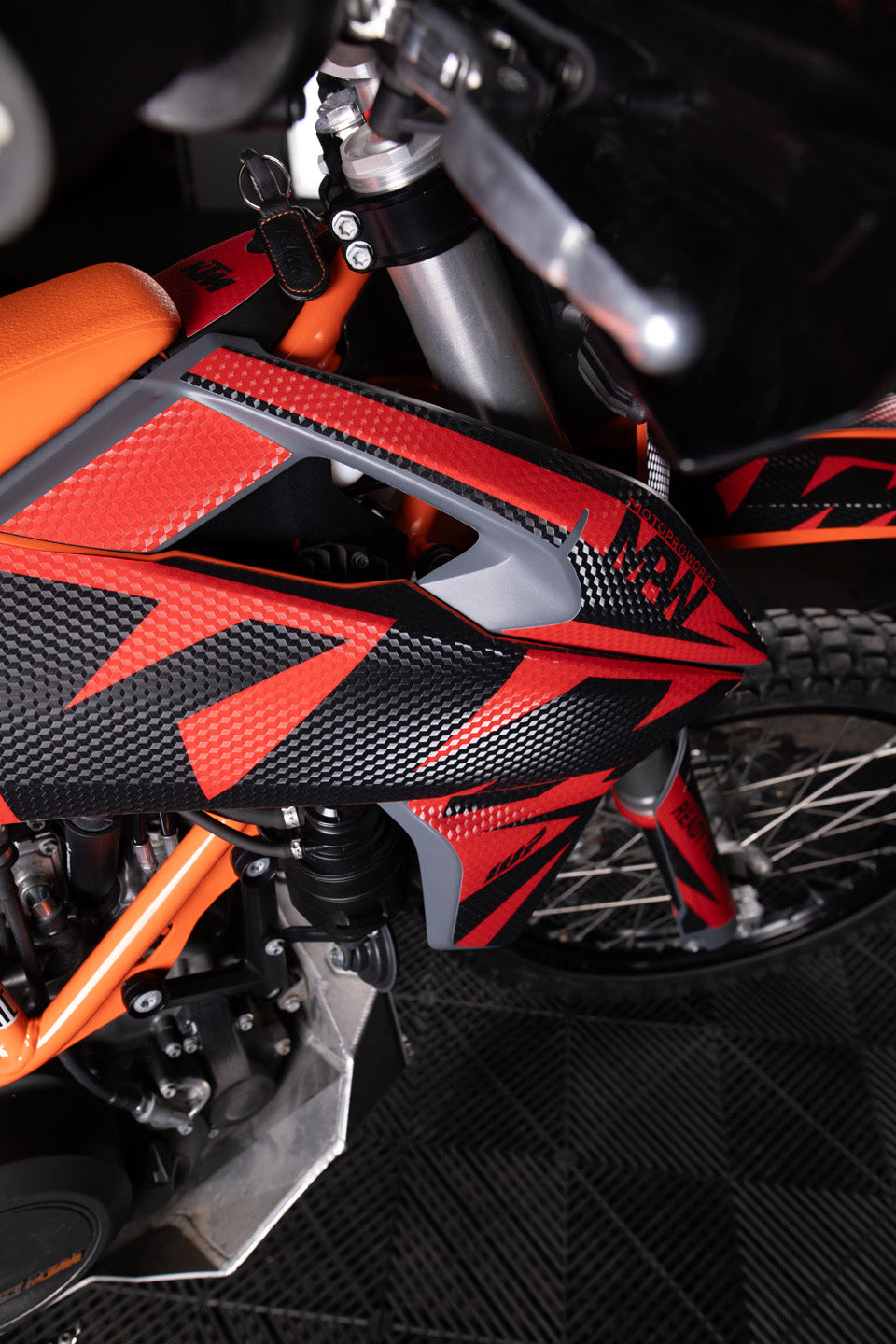 KTM 690 SMC-R GRAPHICS - "Kickdrift" (Red) - MotoProWorks