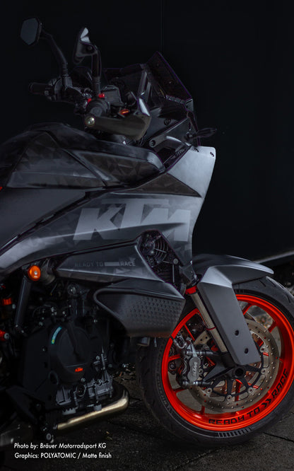 KTM 890 SMT GRAPHICS - "Polyatomic" (Stealth) - MotoProWorks
