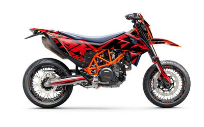 KTM 690 SMC-R GRAPHICS - "Kickdrift" (Red) - MotoProWorks