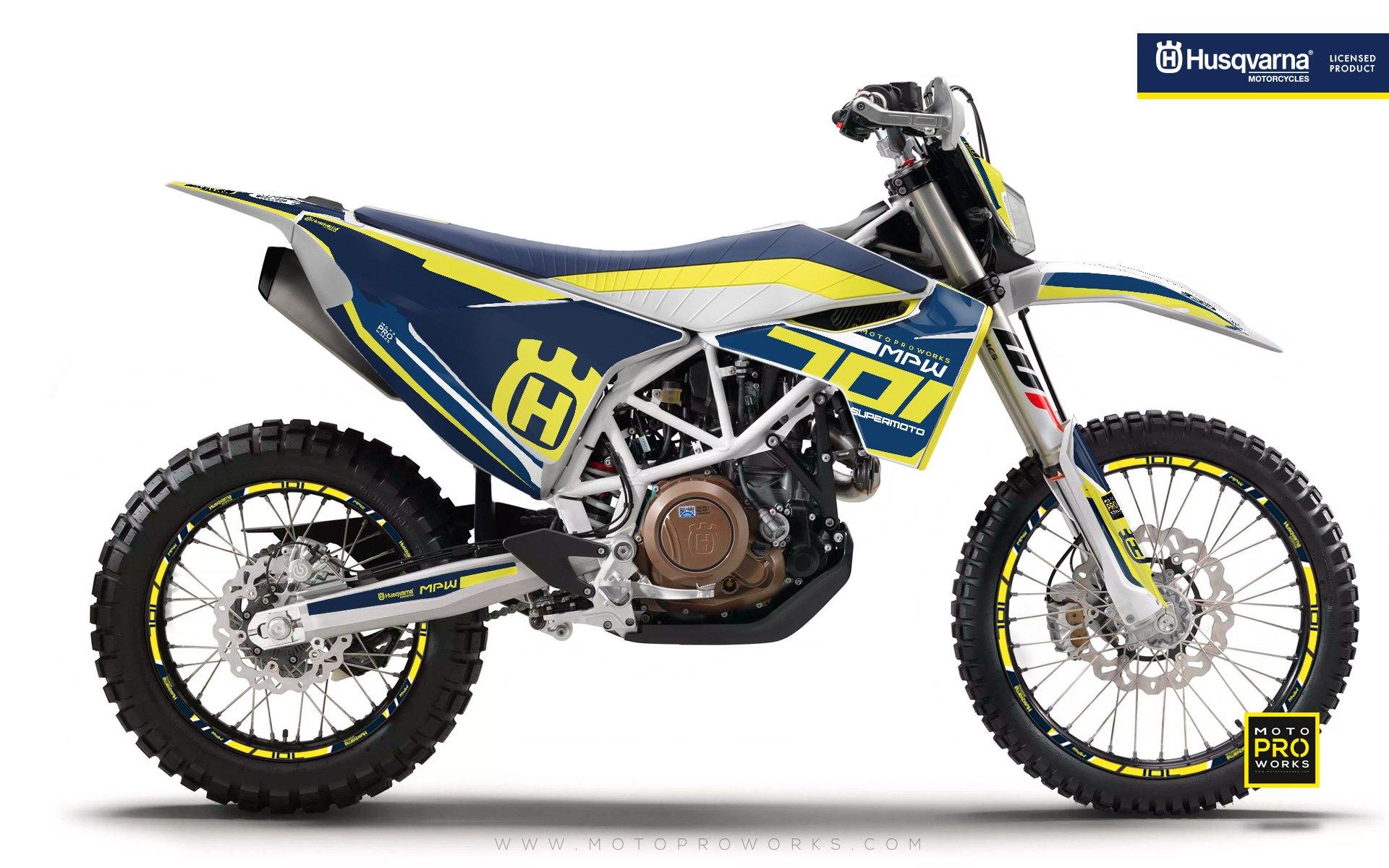 Husqvarna 701 Enduro Graphics - "SEVENOHONE" (Blue) - MotoProWorks