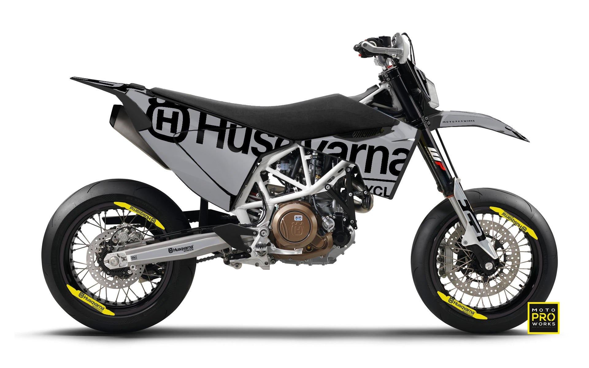 Husqvarna 701 Enduro Graphics - "STATEMENT" (Grey) - MotoProWorks
