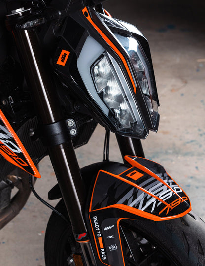 KTM 790/890 Duke GRAPHICS - "Warp" (Black/Orange) - MotoProWorks