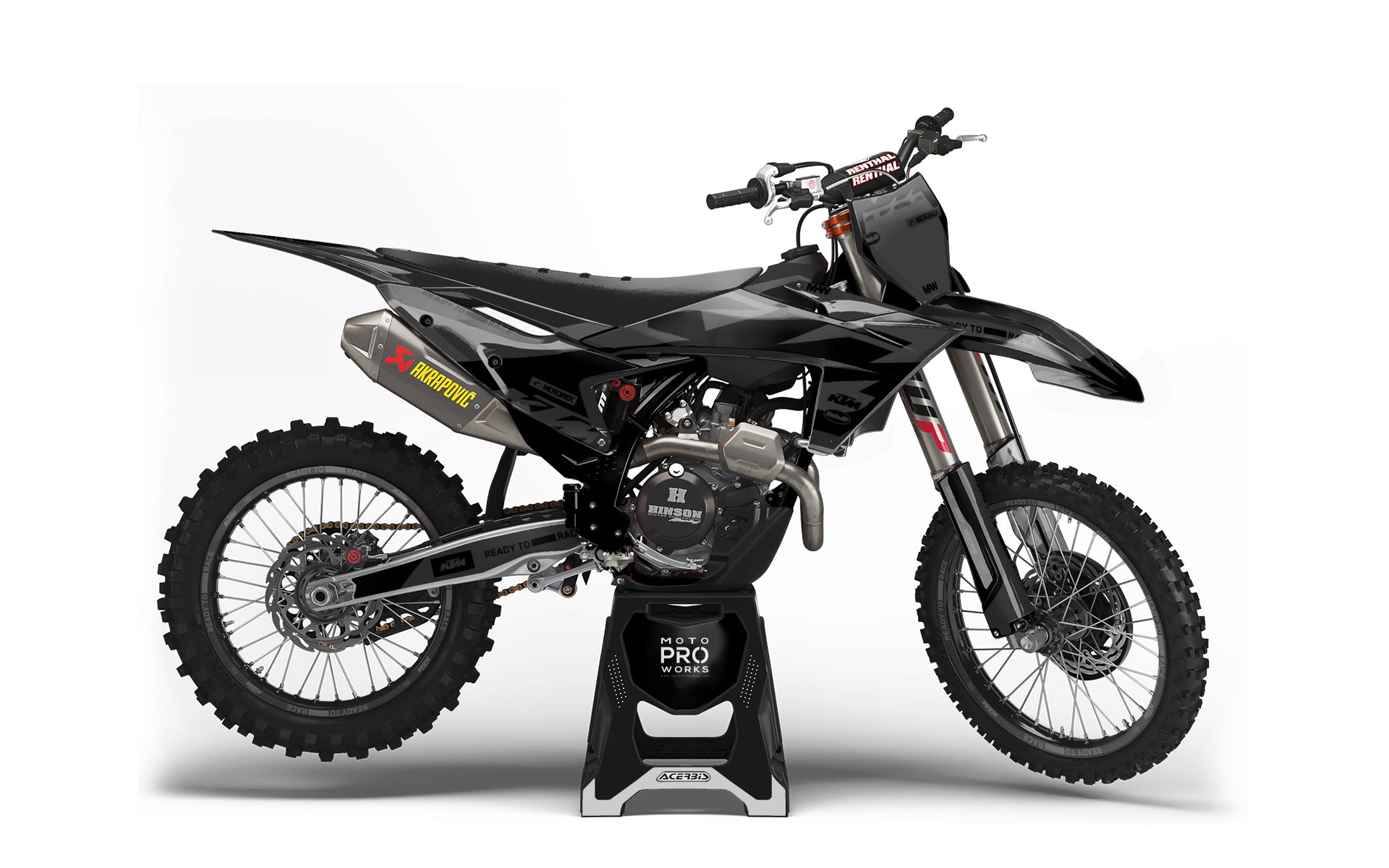 KTM EXC / EXC-F GRAPHICS - “Podium” (Black) - MotoProWorks