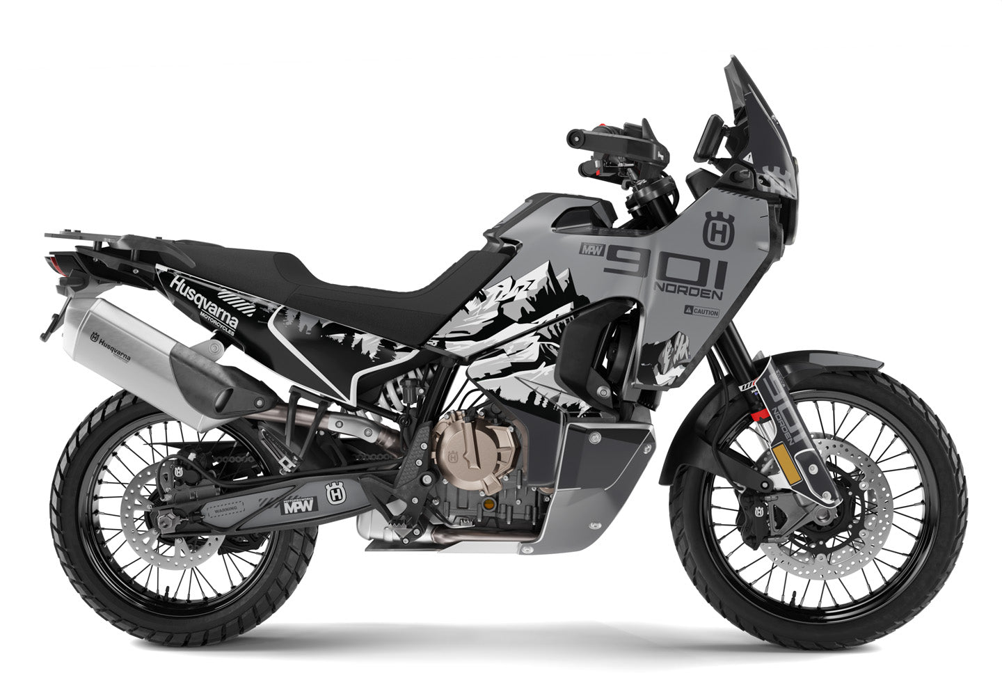 HUSQVARNA Norden 901 GRAPHICS - “Outlander" (Grey) - MotoProWorks